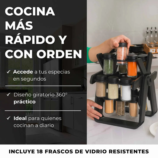 CONDIMENTERO CARRUSEL DE 18 FRASCOS